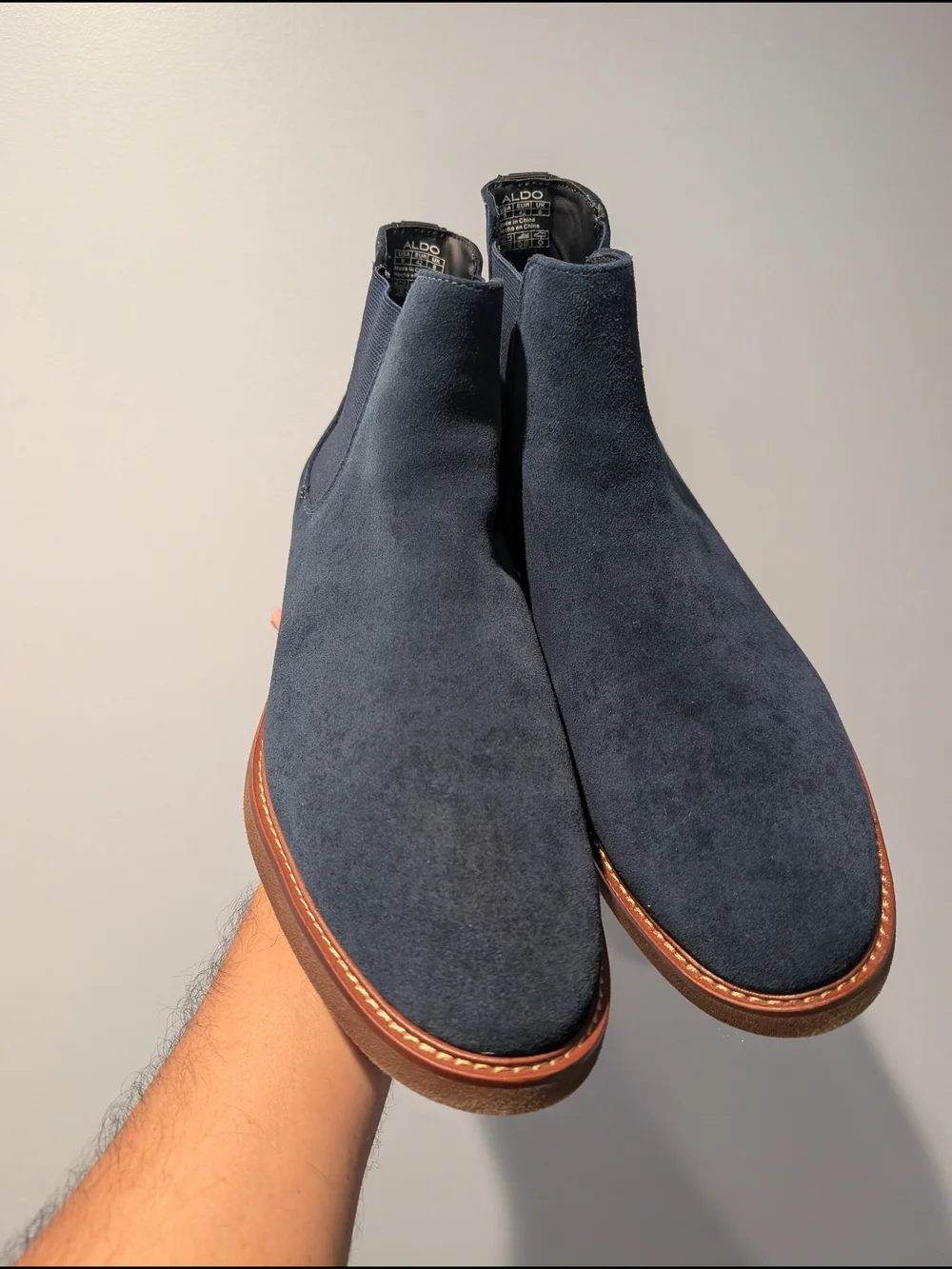 Aldo Men's Navy Suede Chukka Boots